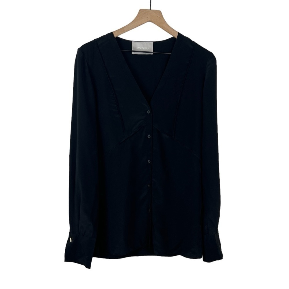 Jason Wu 100% Silk Black Blouse